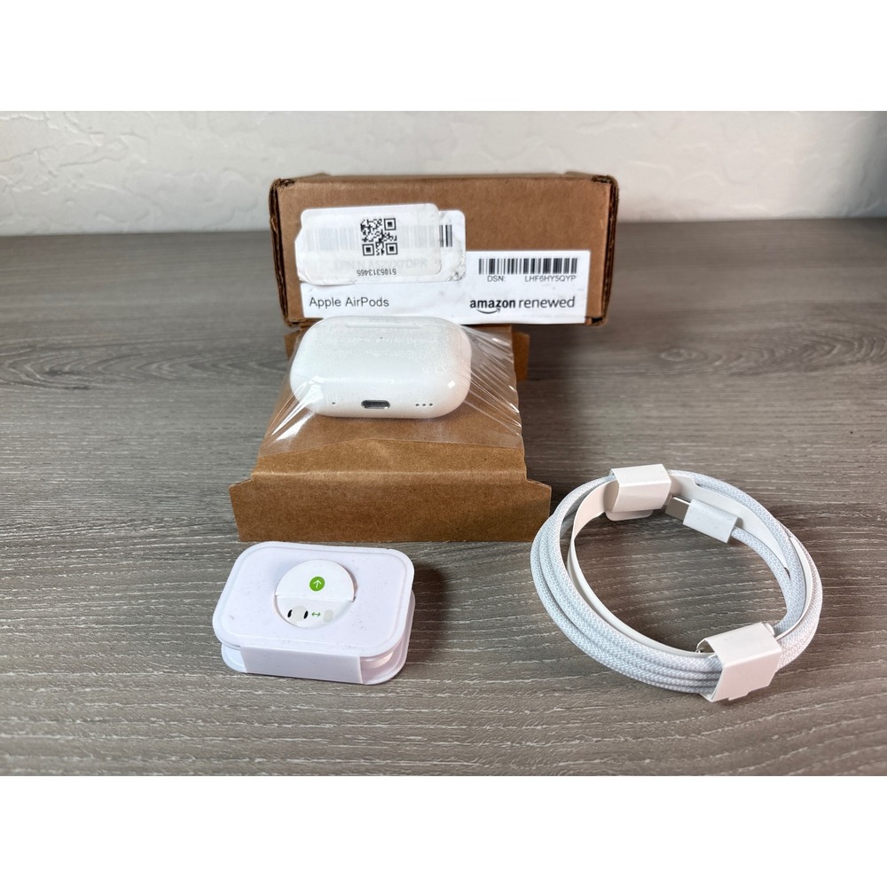 Apple AirPods Pro 2nd Gen Wireless Earbuds White MagSafe Case USB-C Renewed